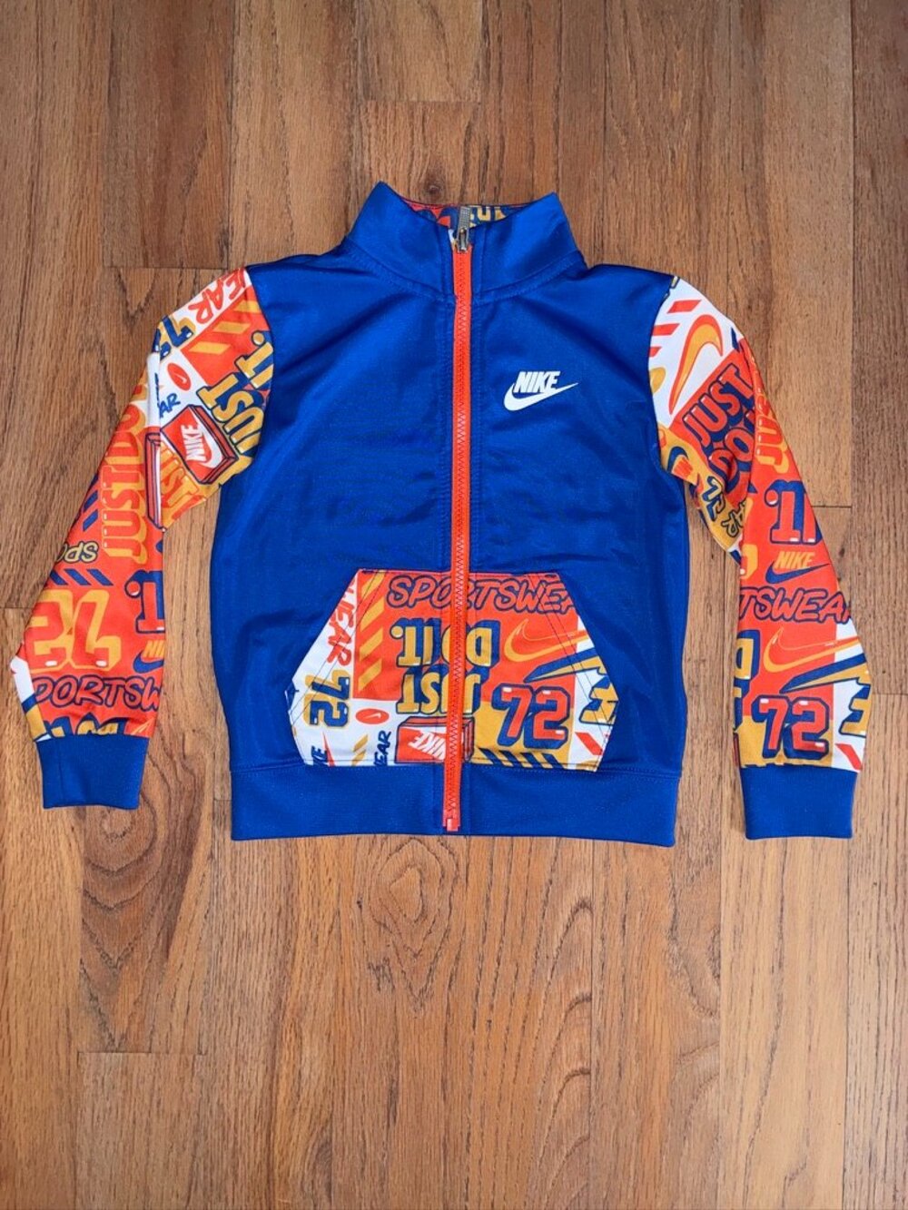 Nike Boys Just Do It Collage Full Zip Track Jacket 3T (2-3 Years)